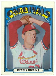 1972 Topps Baseball Cards      278     Dennis Higgins